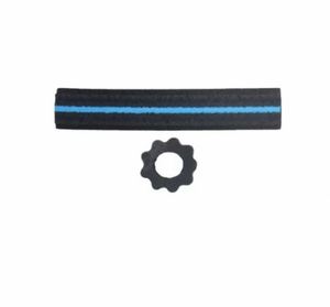 Black Flexible Hydraulic <b>Rubber</b> Hose Green Stripe Oil Resistant Wrapped Surface Water Supply Transfer Tube - Product Image 2