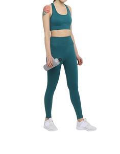 Conjunto Deportivo de Yoga Bond Custom de 3 Piezas: Bra Deportivo, Pantalones de Yoga con Corte Acampanado y Blusa Cruzada de Ballet, en Tela Elástica - Product Image 1