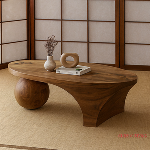 Mesa de Centro de Madera Natural Hecha a Mano con Borde Natural, Estilo Moderno y Antiguo, de Luxali Vietnam Supplier - Product Image 4
