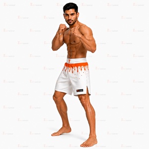 Shorts d'entraînement MMA Performance 180g Polyester Spandex Extensible dans les quatre sens Séchage rapide Respirant Léger Vêtements de combat Grappling OEM - Product Image 1