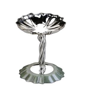 Bol classique avec support pour ustensiles de cuisine maison Restaurant Dates Fruits secs métal argenté rond bols de service élégants fournitures d'hôtel - Product Image 1