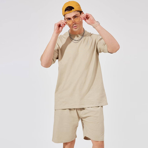 Ensemble 2 pièces décontracté pour homme de bonne qualité : T-shirt et short de sport respirants en fibre de bambou pour l'été, la gym et la course à pied - Product Image 5