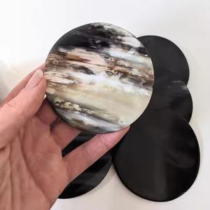 Premium Quality Buffalo Horn <b>Coasters</b>, Luxury Natural <b>Drink</b> <b>Coaster</b> Set for Dining Table Decor - Product Image 5