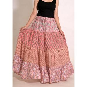 Women's Cotton <b>Patchwork</b> Long <b>Skirt</b> Handmade Boho Maxi <b>Skirt</b> Casual Beach Holiday Festival Wear - Product Image 6