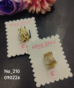 KVM EXPORTERS INDIA Bague ouverte en acier inoxydable plaqué or, motif géométrique moderne en relief, bijoux tendance, vente en gros - Product Image 4