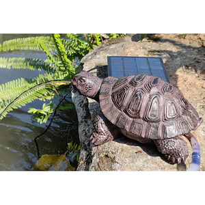 Fuente de agua solar de resina con forma de tortuga para decoración de jardín, adorno de jardín con animales. - Product Image 4