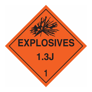 Panneau de signalisation de sécurité Brady Explosives 13J 1, 10,75 x 10,75 pouces, avertissement de danger intérieur/extérieur - Product Image 3