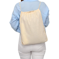 Sac à linge avec cordon de serrage pour vêtements d'adultes et courses, confortable à transporter, logo personnalisé imprimé, en vente
