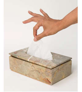 Luxurious Handcrafted Natural Shell-Pink Marble Modern Design Eco-friendly Tissue Box Holder Elegant Tabletop Display Waterproof - Product Image 4