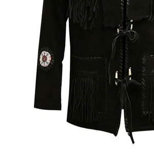 Men's <b>Suede</b> Leather Winter <b>Jacket</b> Customized Stand Collar Vintage Style Waterproof Breathable Eco-Friendly High Quality Front - Product Image 4