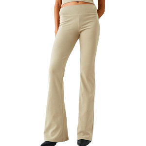 Maternity <b>Flared</b> <b>Leggings</b> Over the Belly Yoga Bootcut Stretchy Pregnancy Pants Lounge Mama Soft Trousers Maternities Pants - Product Image 2