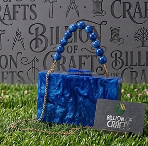 Elegante Bolso de Mano de Resina con Cuentas, Cadena y Correa, Bolso de Noche de Diseño, Lujoso para Bodas, Fiestas, Cenas y Eventos - Product Image 6