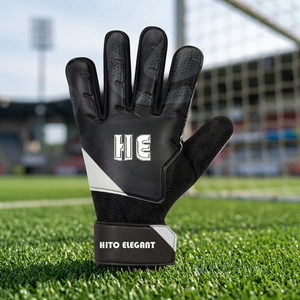 Latest Style Non- <b>Slip</b> Black <b>Full</b> Finger Goalkeeper Gloves High Quality Personalized Customization Breathable Goalkeeper Gloves - Product Image 4