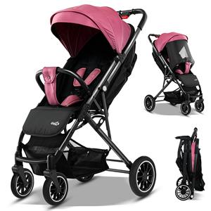Poussette bébé multifonction légère de qualité supérieure en lin, cadre en alliage d'aluminium pliable, 0-3 ans, charge maximale 20 kg - Product Image 6