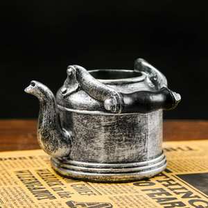 Maceta de Resina Kettle RPT6, Elegante Maceta y Jardinera para Uso en Interiores/Exteriores - Product Image 1