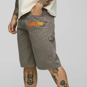 Hot Selling European American Men's Mid Waist Cargo Pants Multi-Pocket solid color Casual Shorts Beach Fashion Five-Point Pants - Product Image 6