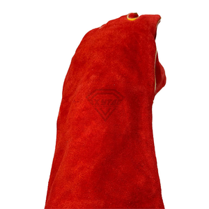 Gants de soudage en cuir de vachette rouge premium, résistants à la chaleur, protection de travail, équipement de sécurité robuste, fournisseur industriel - Product Image 4
