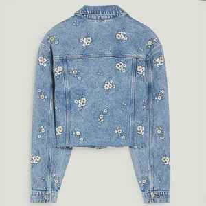 Veste en jean déchirée délavée bleue pour femme, style décontracté, mode européenne et américaine - Product Image 6