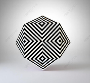 Muebles de Comedor de Madera Maciza con Incrustaciones de Hueso Negro, Diseño Geométrico con Patrón de Diamante Óptico Hecho a Mano, Muebles de Lujo para Sala de Estar - Product Image 3