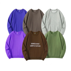Sudaderas Personalizadas para Hombre, MOQ Bajo, Sudaderas Básicas Extra Grandes Personalizables, Sudadera de Manga Larga, Cuello Redondo, Color Sólido - Product Image 3