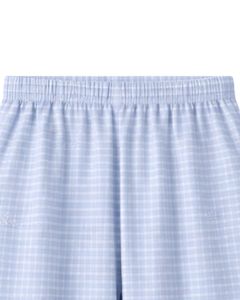 Ensemble de pyjama pour femme en coton bleu clair à carreaux, manches longues, boutonné, vêtements de nuit doux et respirants, ensemble de détente deux pièces - Product Image 3