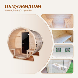 Sauna extérieur modulaire isolé de pointe avec véranda et fenêtre demi-lune, certifié ETL, compatible Wi-Fi, kit spa domestique - Product Image 5