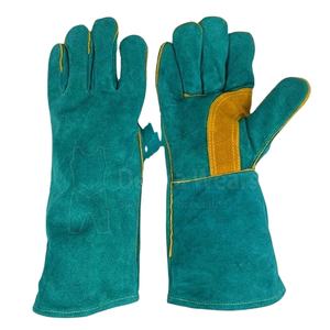 Guantes de Trabajo Resistentes de Tamaño Personalizado OEM, Material de Cuero Personalizado, Guantes Largos de Ajuste Cómodo para Soldadura Industrial - Product Image 1