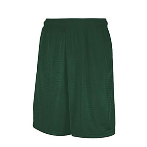 Pantalones Cortos Bermuda de Malla Verde para Hombre, Cintura Elástica, Transpirables, Casuales, Deportivos, de Color Sólido, Estilo Tejido de Poliéster - Product Image 5