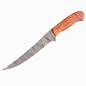 Damascus Steel Fillet <b>Knife</b> Curved Blade Wood Handle Handmade Forged Boning <b>Slicing</b> <b>Knife</b> Manufacturer Wholesale Supplier - Product Image 1