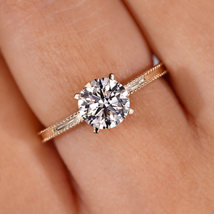 Producto de Moda: Anillo de Diamante de Corte Redondo de 1.50 Quilates Cultivado en Laboratorio, Anillo de Compromiso y Boda, Joyería, Anillo de Oro Amarillo de 14k - Product Image 6