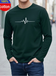 เสื้อยืดคอกลมแขนยาวผู้ชายผ้าฝ้าย 100% - เสื้อชั้นในระบายอากาศได้ดี เหมาะสำหรับใส่ในฤดูใบไม้ผลิ/ฤดูใบไม้ร่วง สวมใส่สบายๆ - Product Image 6