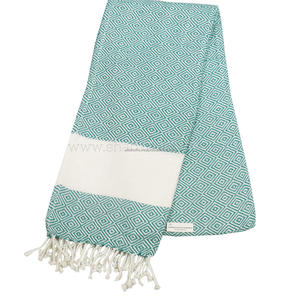 Serviette de Fouta de Hammam Turc à Armure Plate Minimaliste avec Design en Coton Écologique Blanc Pur Serviette de Plage Fouta - Product Image 3