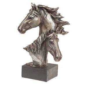 Figura moderna de caballo de aluminio fundido, escultura de gallo estilizada, arte animal metálico contemporáneo para decoración sofisticada - Product Image 2