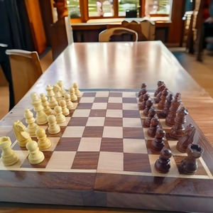 Jeu d'échecs en bois artisanal de luxe, pliable et portable, avec coffret de rangement professionnel Staunton, idéal pour un cadeau - Product Image 3