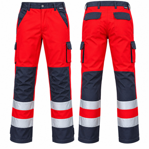 Men's Hi <b>Vis</b> Cargo Pants Safety Apparel Reflective <b>Trouser</b> Drawstring <b>High</b> Visibility Overalls Road - Product Image 1