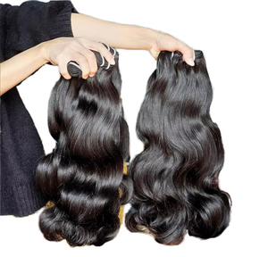 Virgin Human Hair Weaving <b>Extensions</b> with Full Ends Thick Natural Hair Bundles - Product Image 1