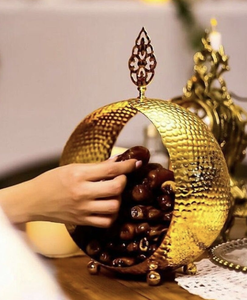 Bol de service décoratif en métal de luxe, porte-fruits arabe, bol de présentation ornemental pour la décoration de table à manger à la maison - Product Image 6