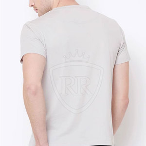 T-shirt décontracté pour homme à col rond en tricot 100% coton - Confort respirant pour les activités quotidiennes et les vêtements de sport - Product Image 5