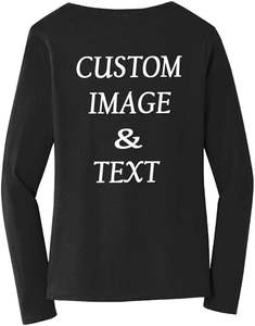 Camiseta Personalizada Ecológica, Transpirable, de Manga Larga, Cuello Redondo, Unisex, Estilo Urbano, Acabado Lavado Ácido, 100% - Product Image 3