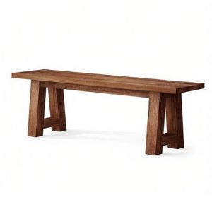 Panca da Esterno Classica Contemporanea in Legno Massello per Hotel, Centri Commerciali, Parchi, Soggiorni e Scuole, Ideale per Terrazze - Product Image 2