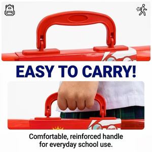 แฟ้มพลาสติกใสแบบขยายได้พร้อมหูหิ้วหลากสีและตัวล็อค สำหรับจัดเก็บเอกสาร เหมาะสำหรับอุปกรณ์สำนักงานและโรงเรียน ขายส่ง - Product Image 2