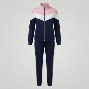 Wholesale Rate Customized Logo& Design Women's Winter Wear Long Sleeves <b>Tracksuit</b> Set Breathable Stand Collar Quick Dry - Product Image 1