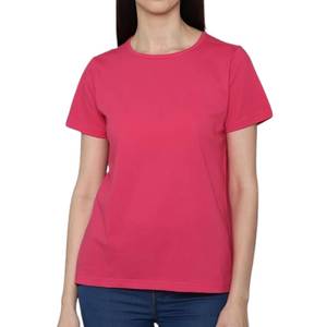 Camiseta de Verano para Mujer de Algodón Orgánico de Fábrica, Ligera, Transpirable, Suave, Informal, al por Mayor - Product Image 5
