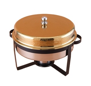 Casserole élégante la plus vendue marmite en métal polie chauffe-plats buffet marmite pour les maisons fêtes hôtels utilisation de villas de mariage - Product Image 5