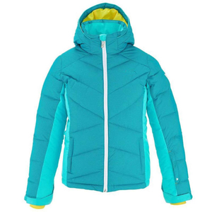Veste de ski imperméable personnalisée pour enfants, à capuche, matelassée, coupe-vent, isolée, pour l'hiver, vêtements de neige, OEM en gros - Product Image 1