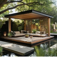 Pérgola Comercial de Aluminio para Exteriores, Techo Bioclimático Ajustable, Pabellón Impermeable