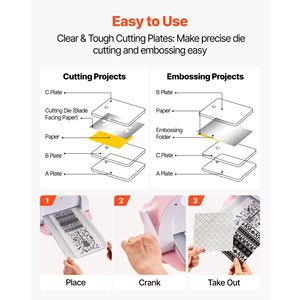 Plaques de découpe en polycarbonate transparent, lot de 6, 12,13 x 8,5 x 0,12 po, compatibles avec les tampons de découpe pour l'embossage - Product Image 5