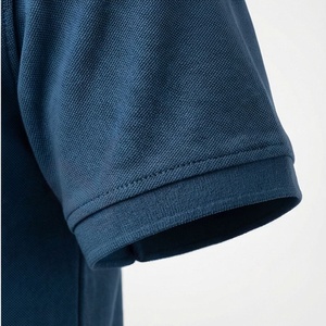 Men's Navy <b>Blue</b> Short Sleeve <b>Polo</b> <b>Shirt</b> Cotton Pique Knitted Casual Breathable Solid Design Regular Fit - Product Image 6
