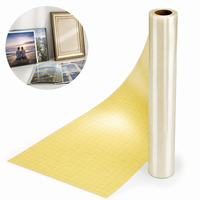Film de lamination à froid mat en rouleau avec doublure jaune, anti-reflet, imperméable, protection d'impression pour affiches et bannières (vente en gros)