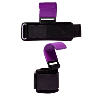 High Quality Purple Nylon Fitness Hook Support Adjustable Wrist Strap for Adults Comfortable Non-Slip Training Equipment - Product Image 5